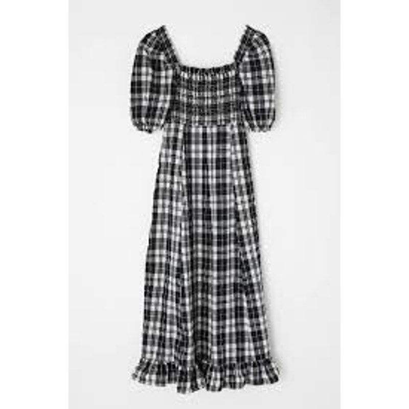 Moussy Puff Sleeve Check Dress